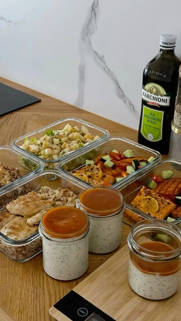 Refeições preparadas com azeite e vegetais
